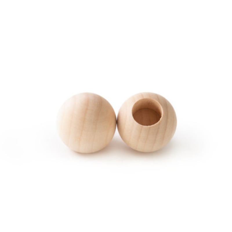 1-1/4 Wood Ball Dowel Cap, 5/8 Hole