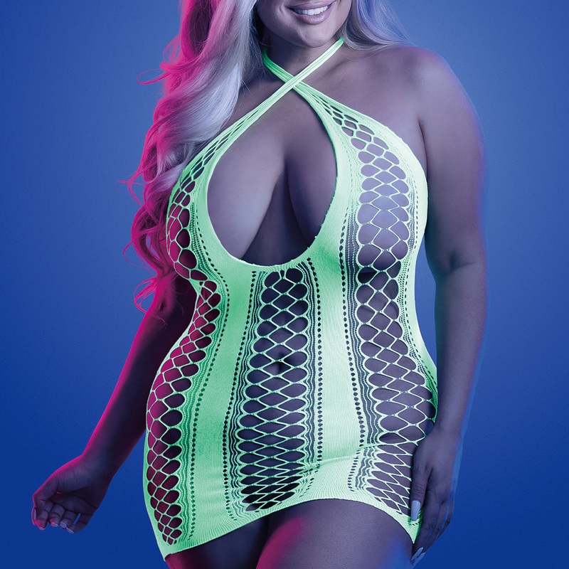 Fantasy Lingerie Glow Synthesise Seamless Keyhole Dress – Curvy