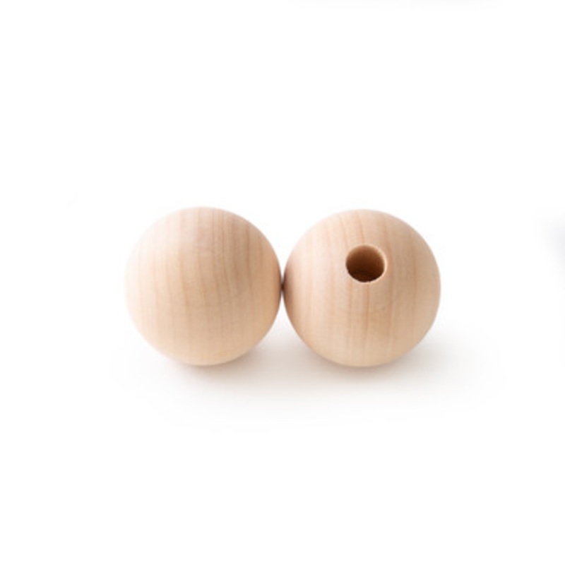 1-1/2 Wood Ball Dowel Cap, 3/8 Hole