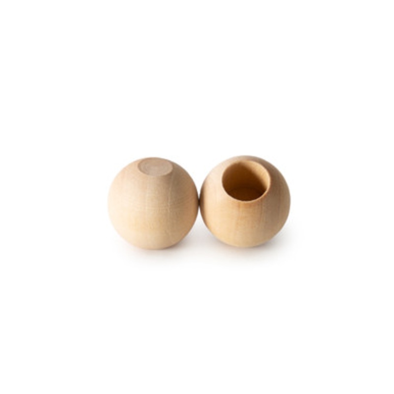 1 Wood Ball Dowel Cap, 1/2 Hole