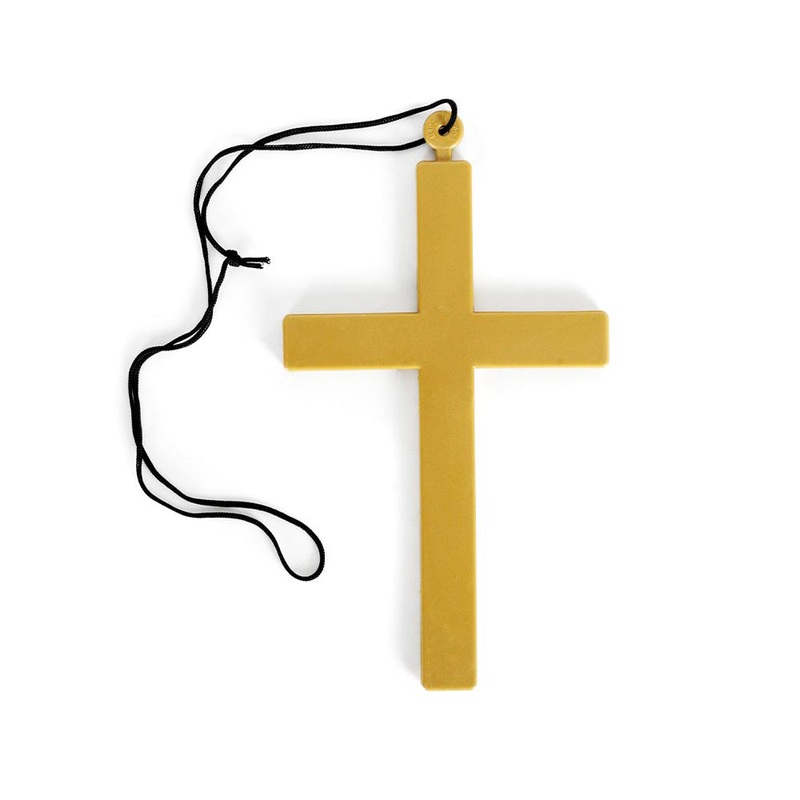 Jumbo Gold Cross Necklace