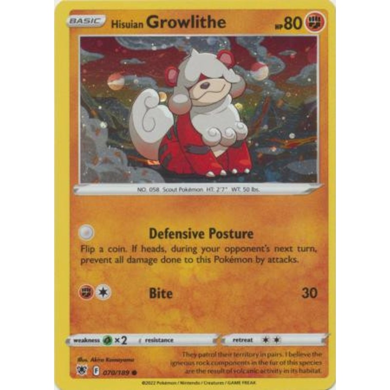 Astral Radiance 070/189 Hisuian Growlithe (Cosmo Holo)