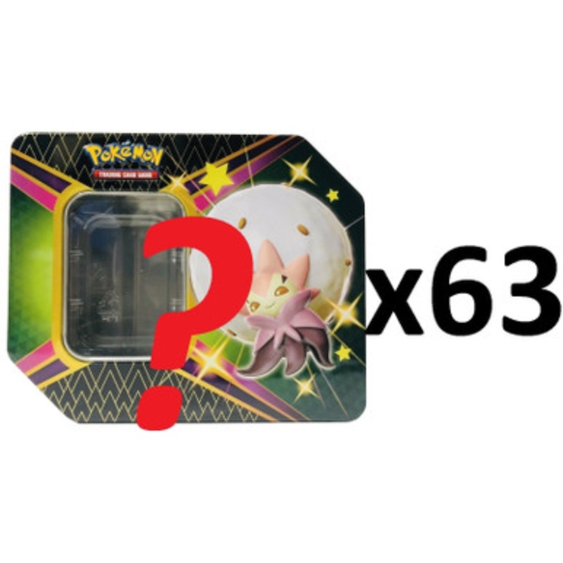 63 x EMPTY Random Pokemon Large /  Jumbo Tin