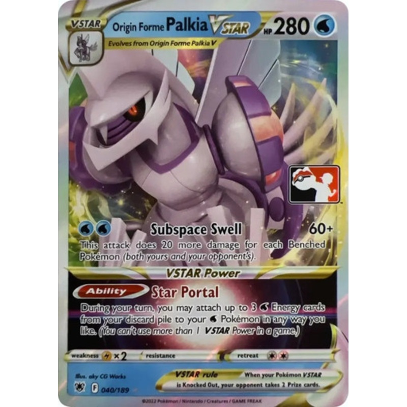 Astral Radiance 040/189 Origin Forme Palkia VSTAR (Prize Pack League Promo)