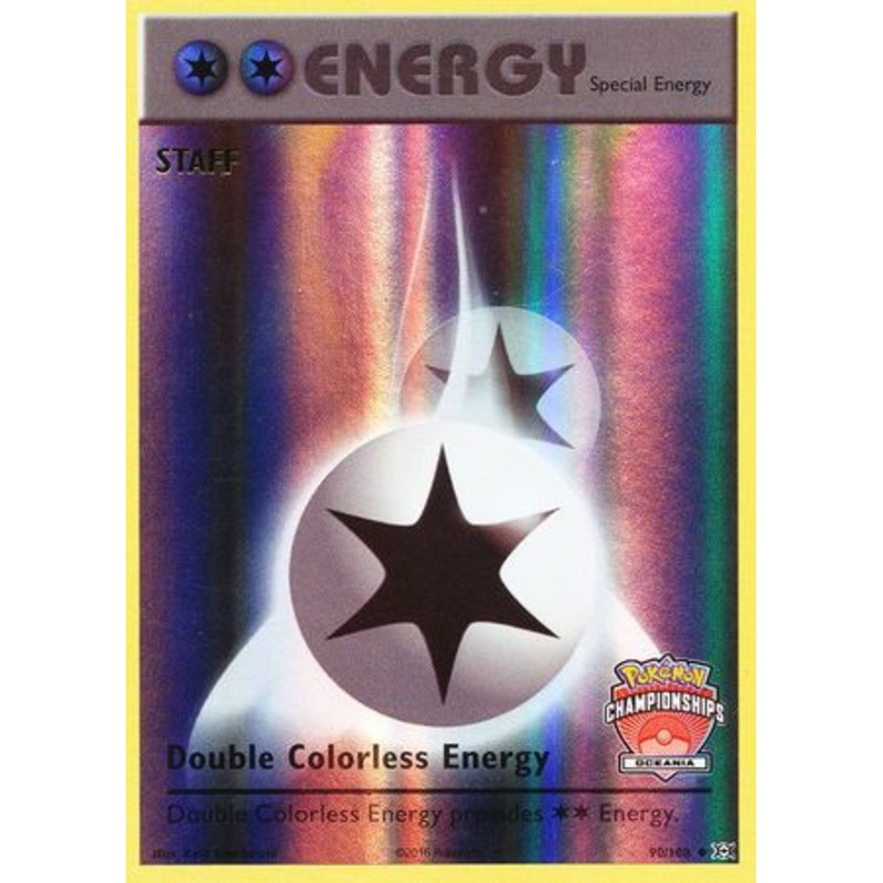 XY Evolutions 090/108 Double Colorless Energy (League Promo Oceania STAFF)