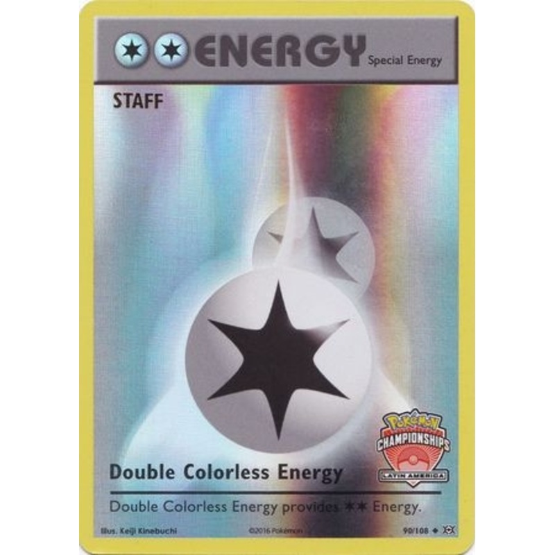 XY Evolutions 090/108 Double Colorless Energy (League Promo Latin America STAFF)