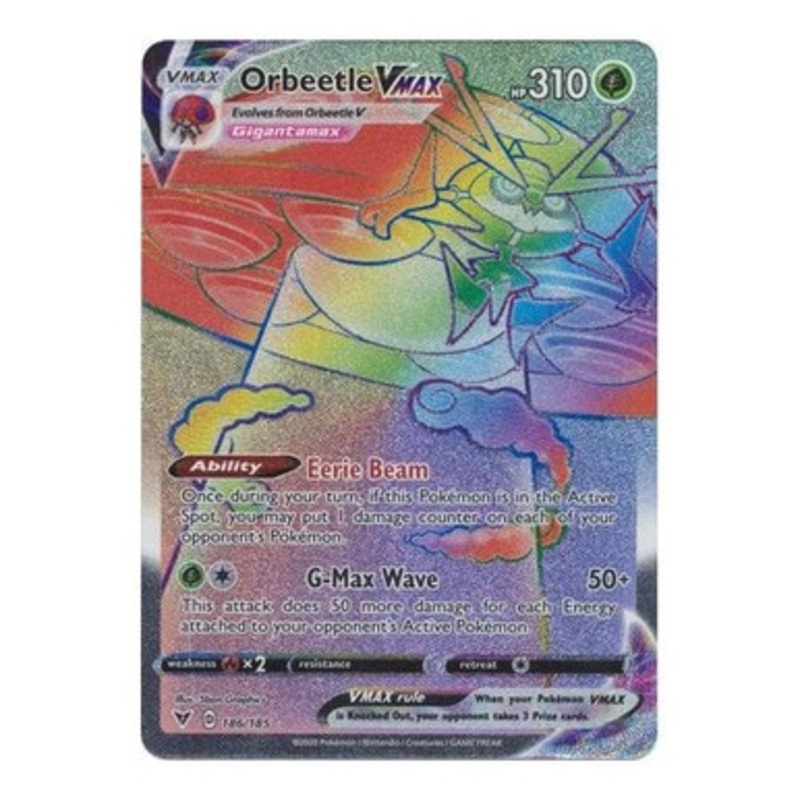Vivid Voltage 186/185 Orbeetle VMAX (Rainbow Rare)