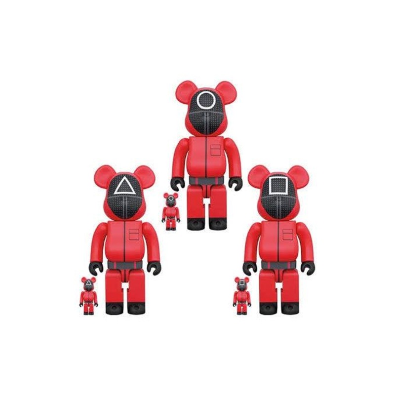 Medicom Bearbrick Squid Game Guard Square 100% & 400%