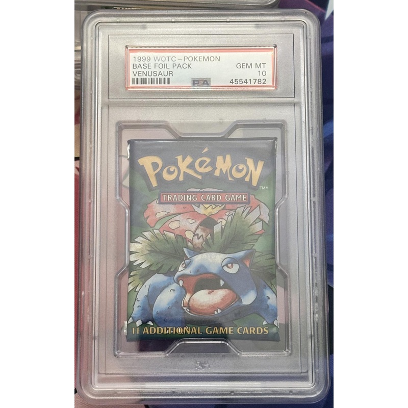 1999 WOTC – Pokemon – Base Set Foil Pack – Venusaur – PSA GEM MT 10